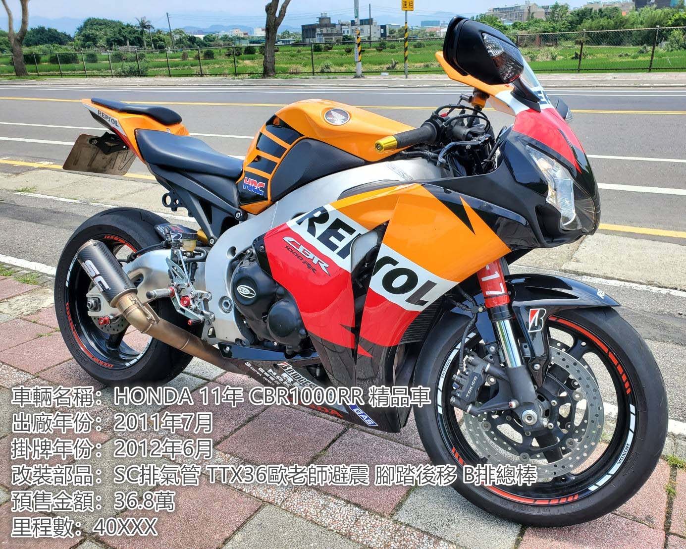 HONDA 11年 CBR1000RR 精品車